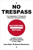 NO TRESPASS WATERFOWL REFUGE 12X18 