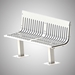 Steel Slat Bench (Pedestal Base) - FBENCHSLATPED