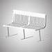 Steel Slat Bench (T-Leg Base) - FBENCHSLATTLEG