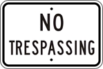 IPIP504: NO TRESPASSING 18X12 