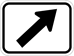 M6-2PR: DIRECTIONAL ARROW 45 DEG UP RIGHT 30X21 - FM6-2PR-30X21