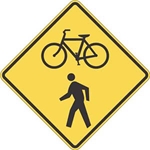 W11-15: BICYCLE / PEDESTRIAN SYMBOL 30X30