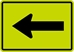 W16-5P: TURN ARROW 30X21 - FW16-5P-30X21