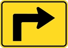 W16-6PR: ADVANCE TURN ARROW RIGHT 21X15 