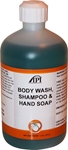 Body Wash, Shampoo, Hand Soap 12x16 oz