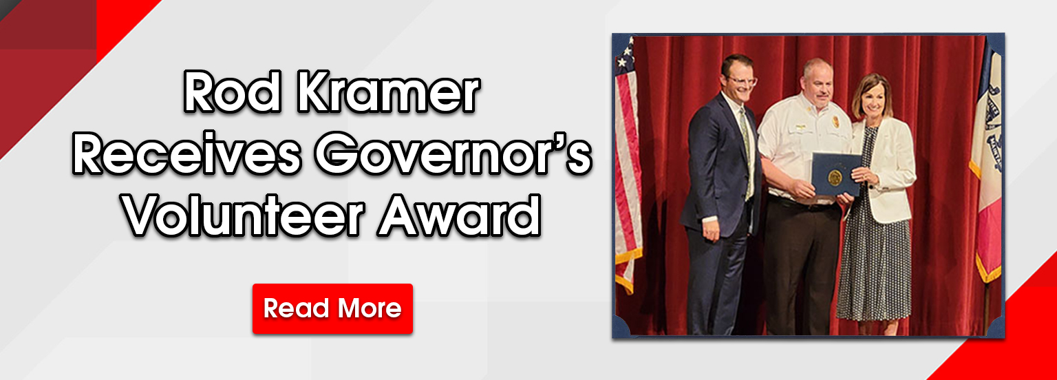 Blog Post: Rod Kramer Receives Governor's Volunteer Award. Read More.