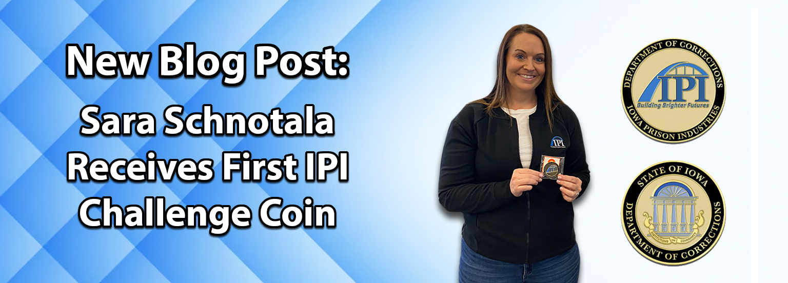 New Blog Post: Sara Schnotala Receives First IPI Challenge Coin